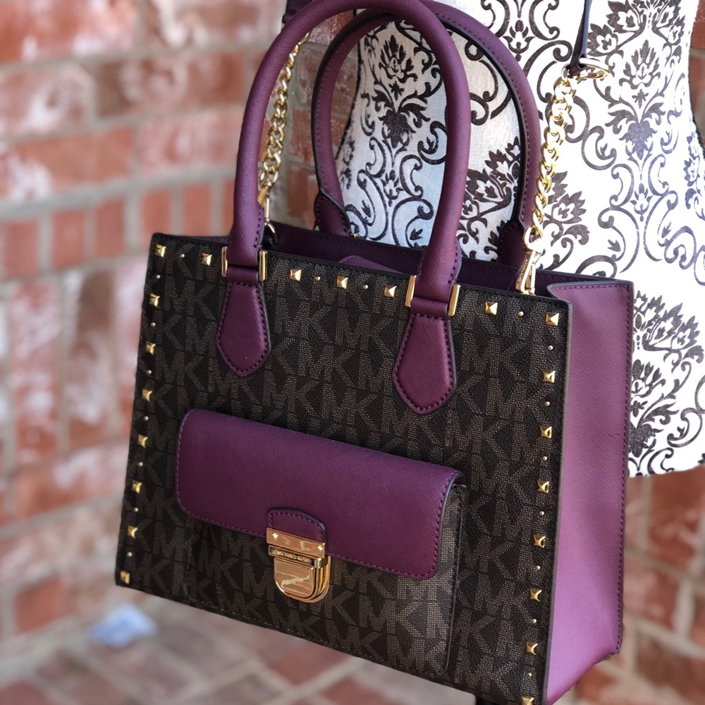Michael kors Bridgette studded satchel handbag - Picture 3 of 8